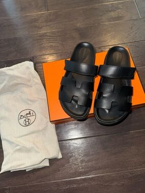 Women’s Hermes Chypre Sandals worn